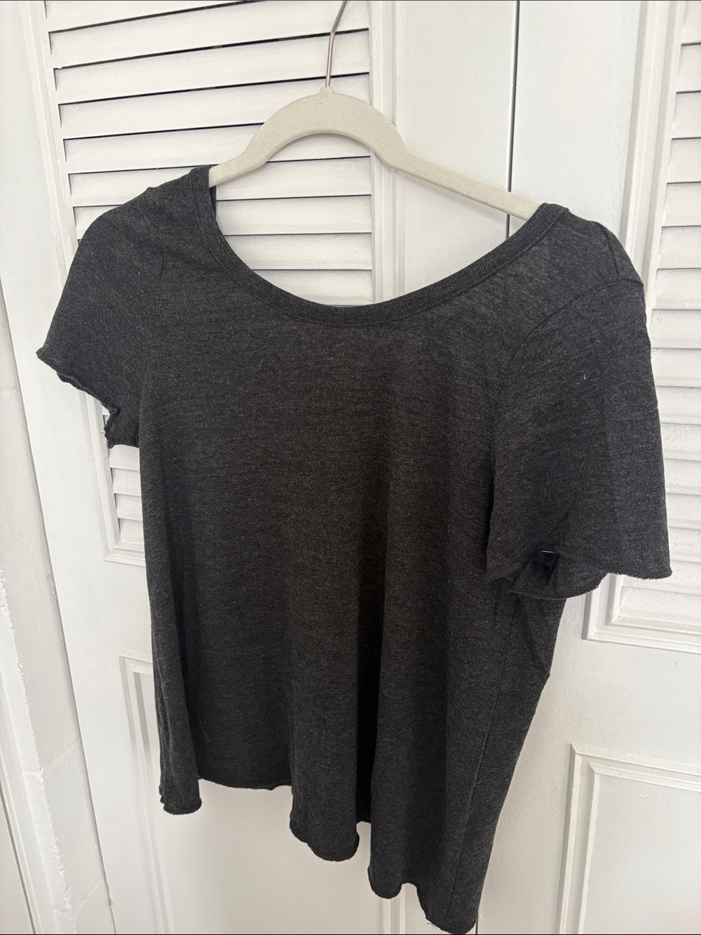 Chaser Charcoal Scoop Neck Short Sleeve Tee
